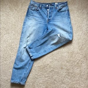 Levi’s white oak cone denim jeans